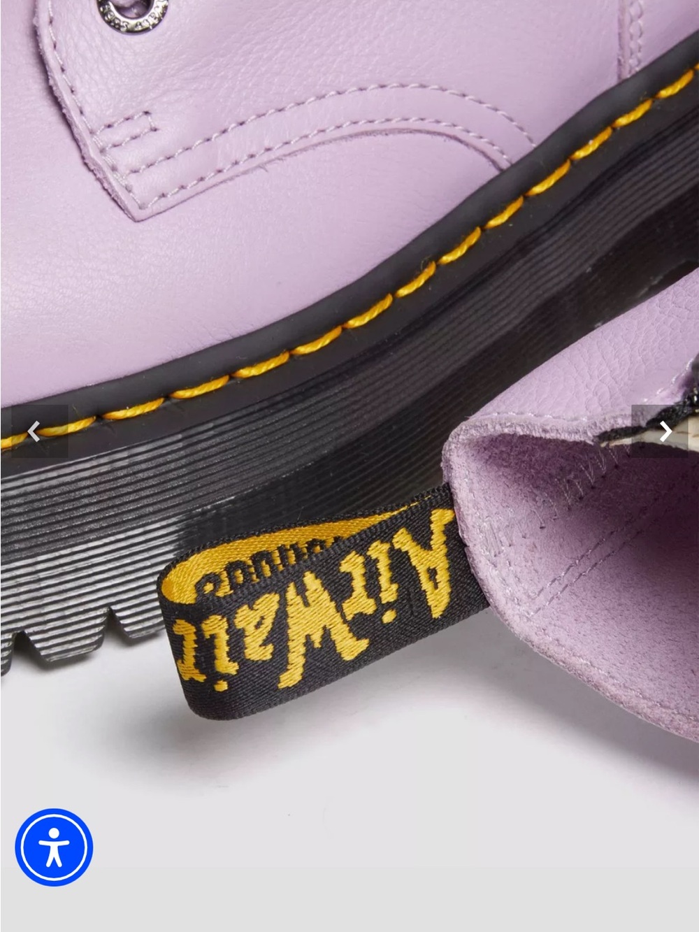 Broken in Dr. Martens Jadon Lavender 8-Eye Platform Lace-Up Boots - Picture 3 of 16